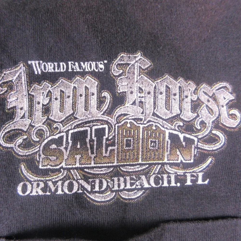 Jensen Shirt Mens XL Black Iron Horse Saloon Bike Week 2012 Pocket Graphic Tee